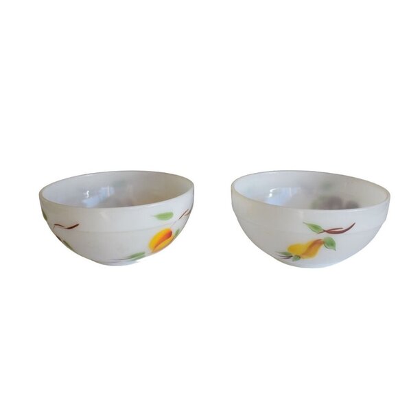 2 Vintage Fire King Ware Gay Fad Oven Safe Bowls Milk Glass TV Prop "This is Us" - Picture 1 of 9